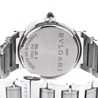Bulgari Stainless Steel Diamond 26mm Quartz Watch Purple 4 of 5