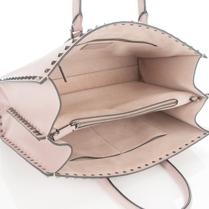 Valentino Garavani Grained Calfskin Medium Rockstud Double Handle Horizontal Tote Poudre 5 of 6