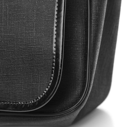 Gucci Coated Canvas Interlocking G Large Flap Messenger Bag Black 8 of 8