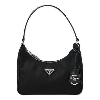 Prada Tessuto Nylon Saffiano Mini Re-Edition 2005 Bag Black 1 of 14