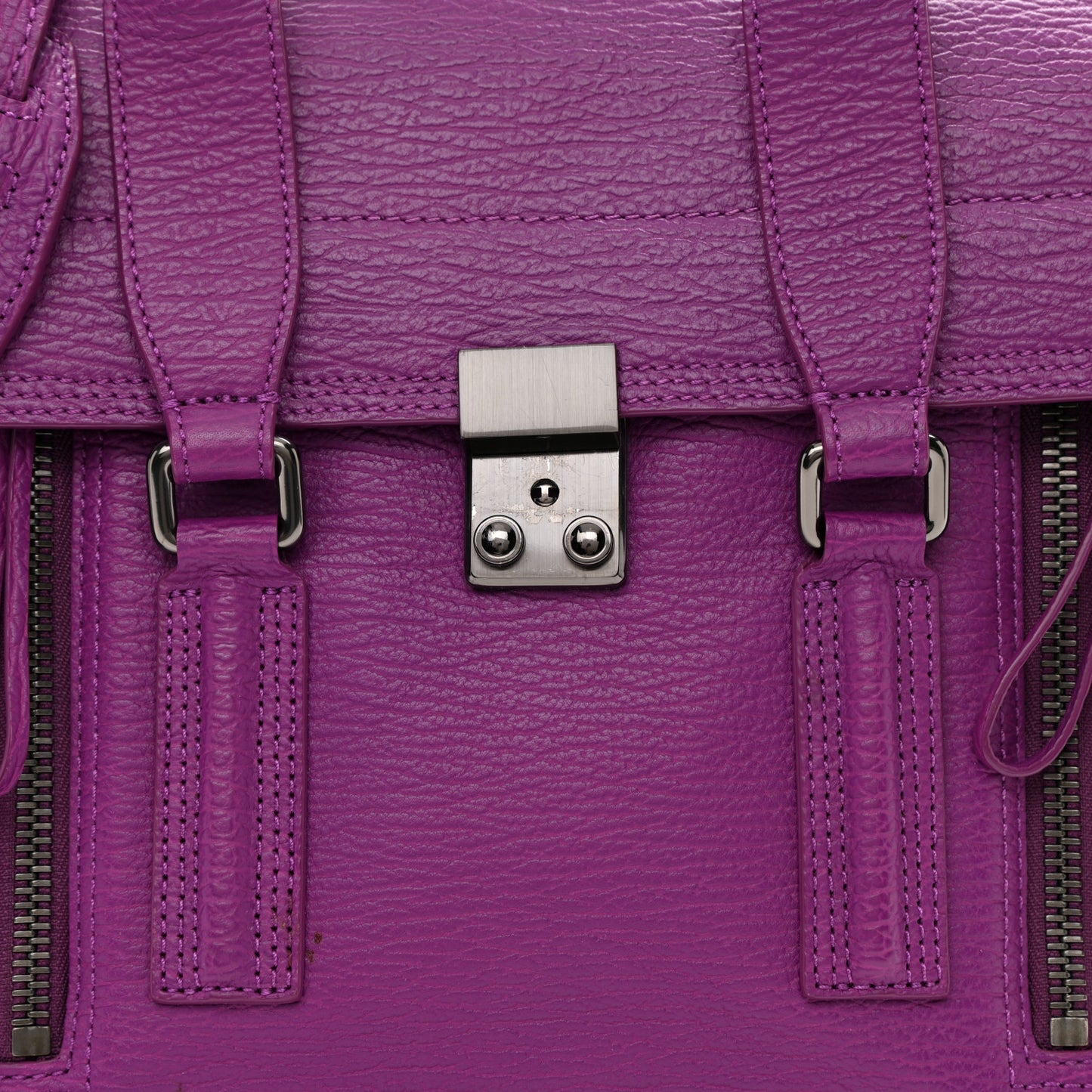Textured Calfskin Medium Pashli Satchel Orchid