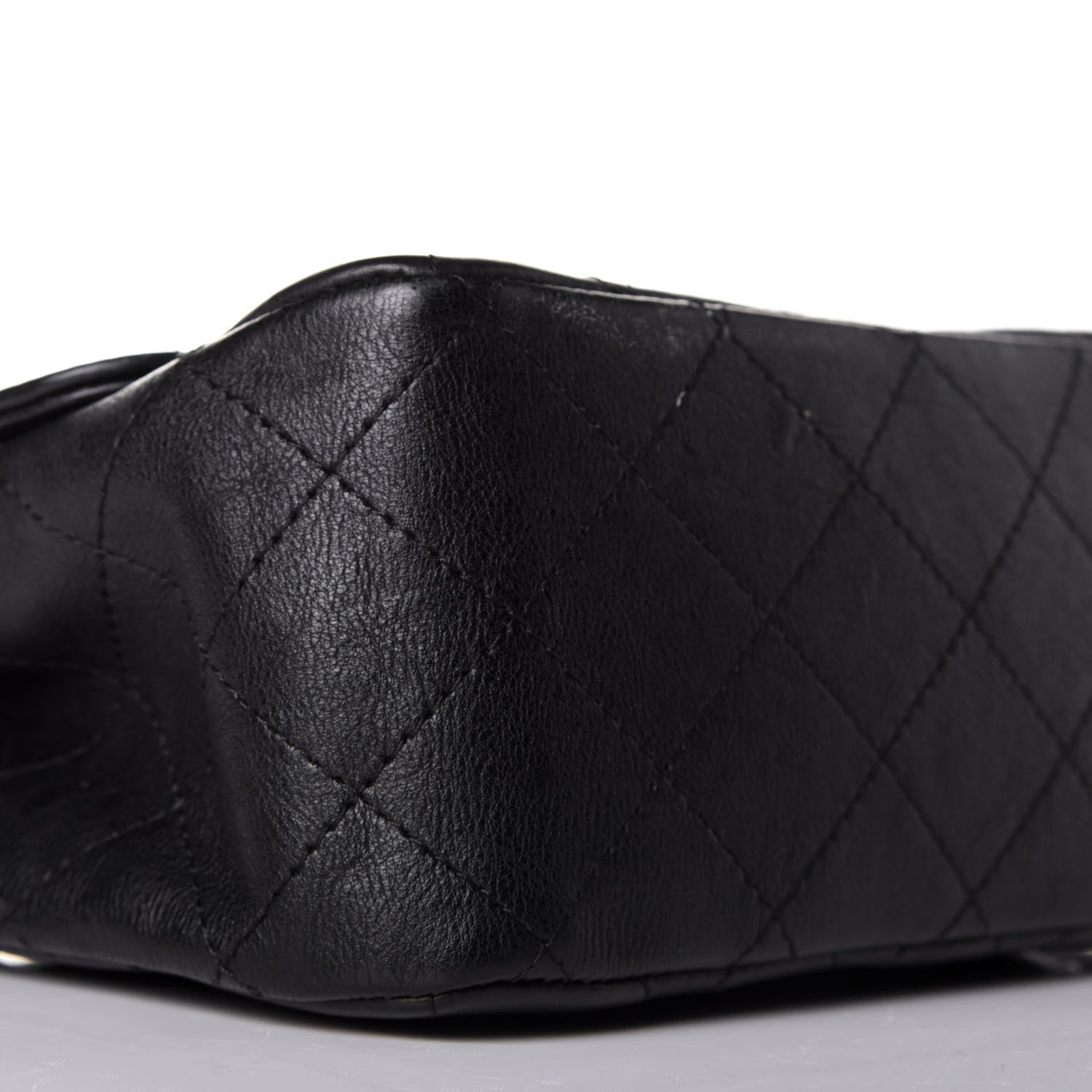 Chanel Crumpled Calfskin Quilted Mini Square Flap So Black 8 of 9
