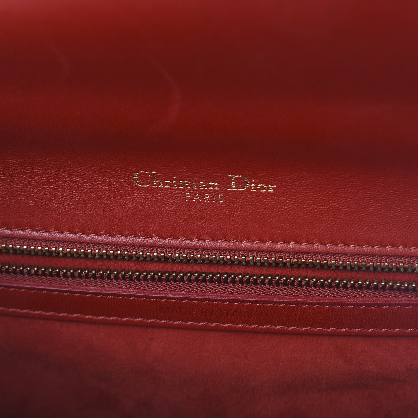 Calfskin Studded Medium Diorama Flap Bag Red