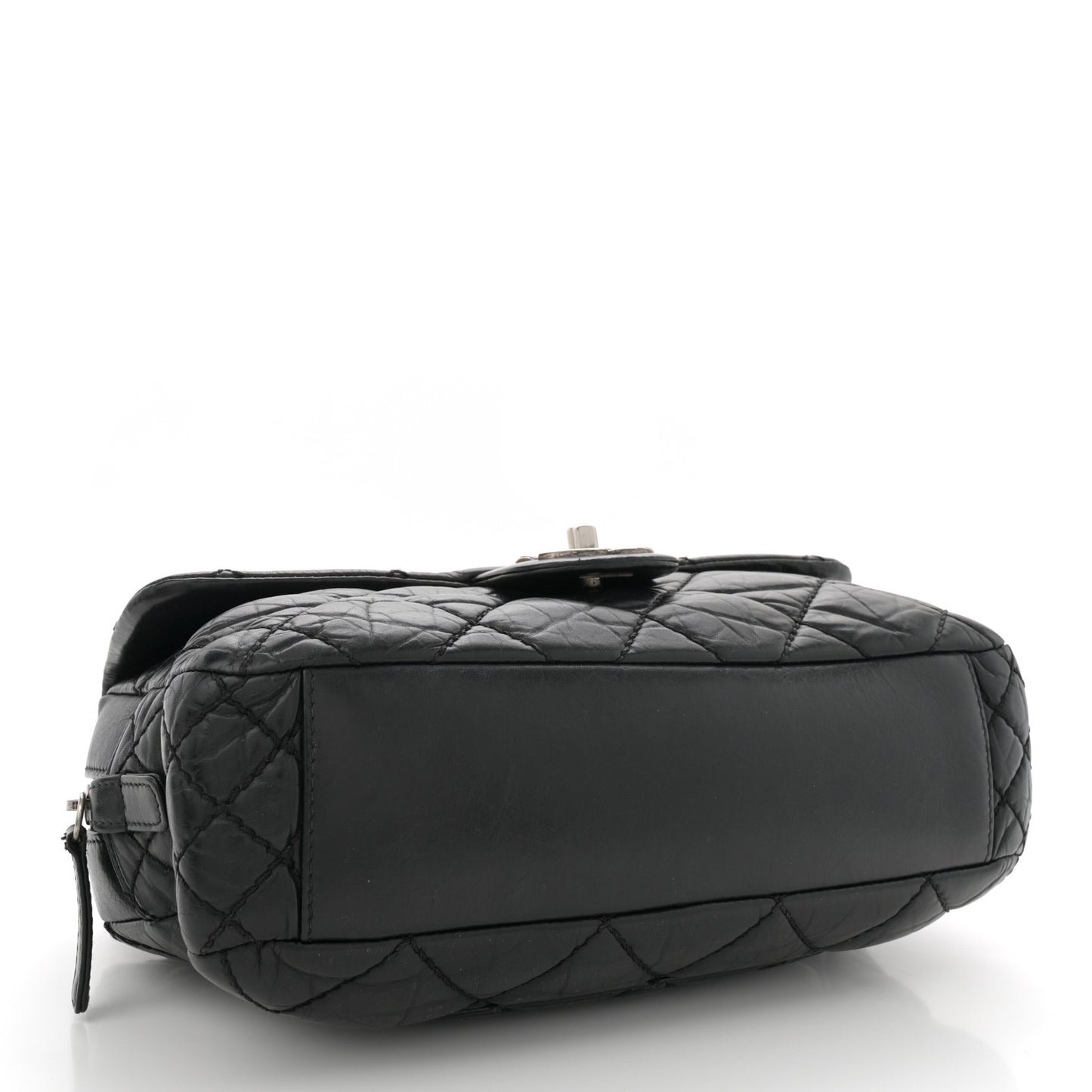 Aged Calfskin Medium New Portobello Flap Black