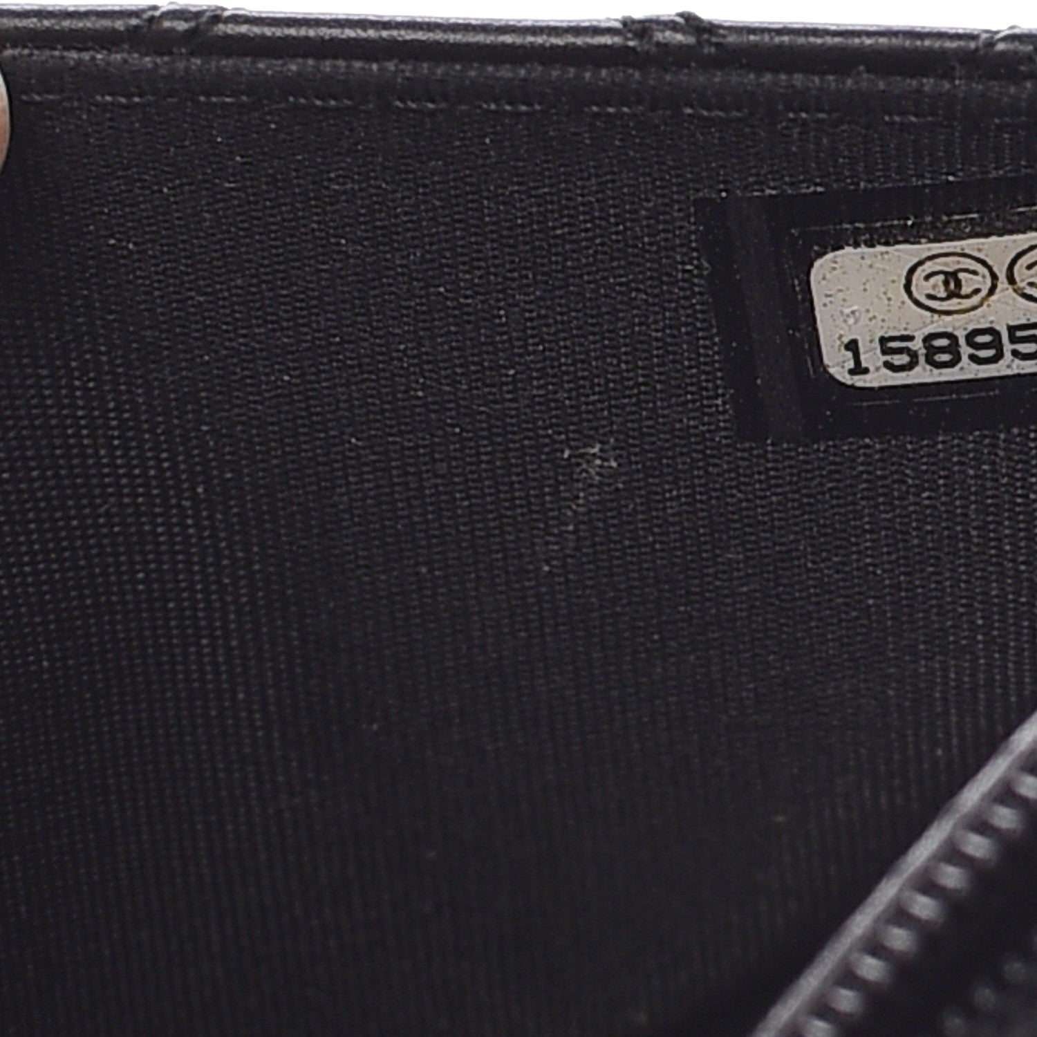 Chanel Lambskin Diamond Stitched Wallet On Chain WOC Black 8 of 10