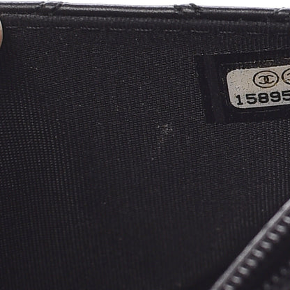 Chanel Lambskin Diamond Stitched Wallet On Chain WOC Black 8 of 10