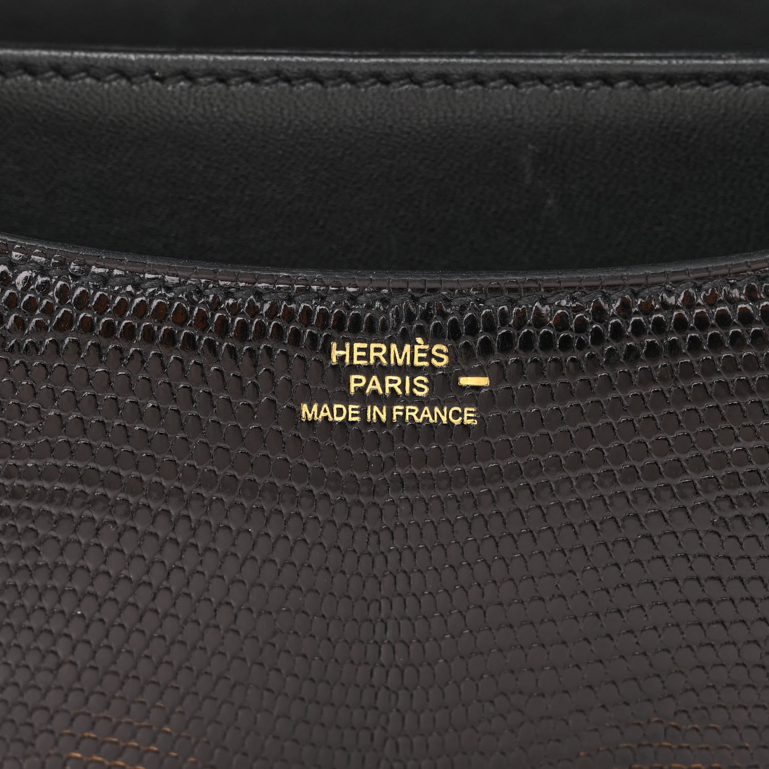 Hermes Lizard Constance 18 Black 6 of 11