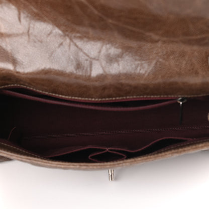Chanel Crumpled Grained Calfskin Jumbo CC Crave Flap Brown 5 of 12