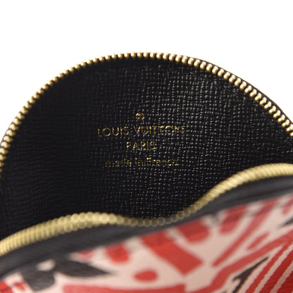 Louis Vuitton Monogram Giant Crafty Round Coin Purse Creme Rouge 6 of 8