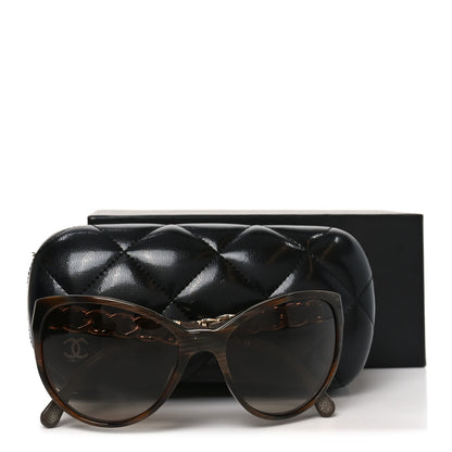 Chanel Acetate CC Chain Sunglasses 5215Q Brown 7 of 7