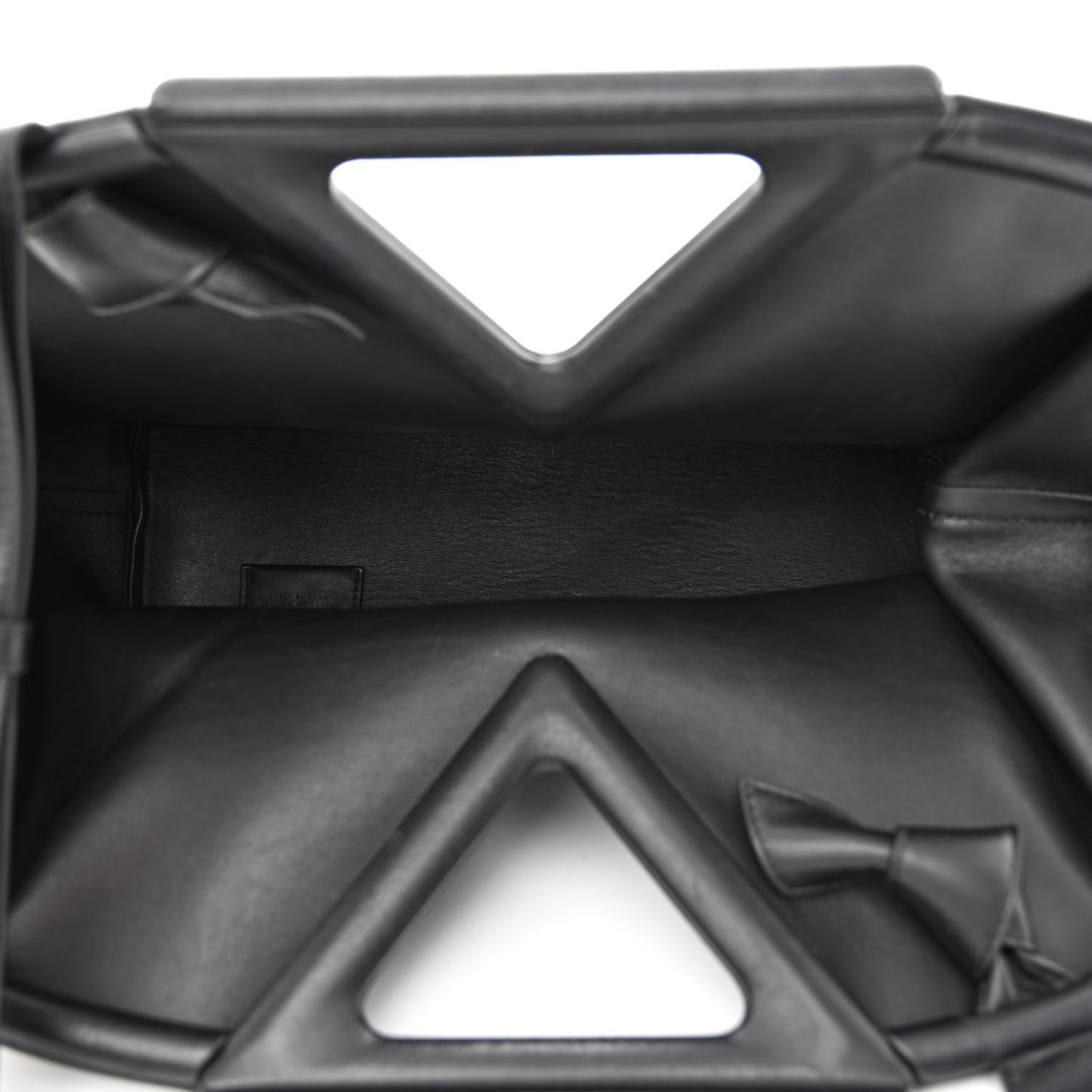 Calfskin Large The Point Triangle Bag Black