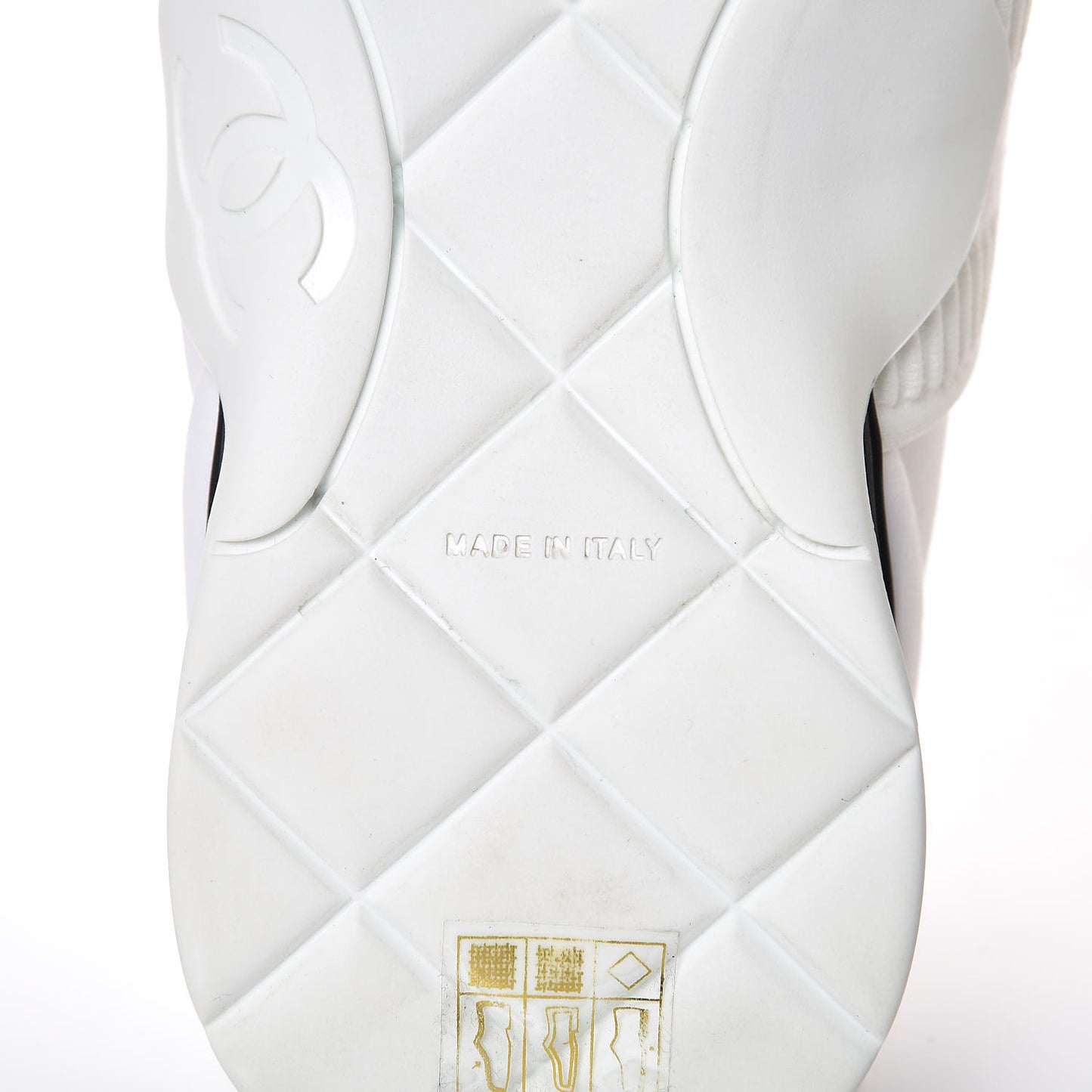 Stretch Fabric CC Sneakers 38 White
