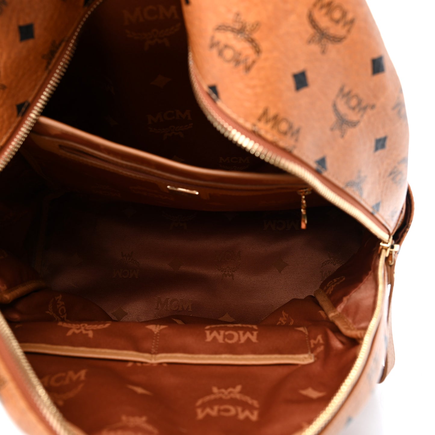 Visetos Medium Sprinkle Stud Stark Backpack Cognac