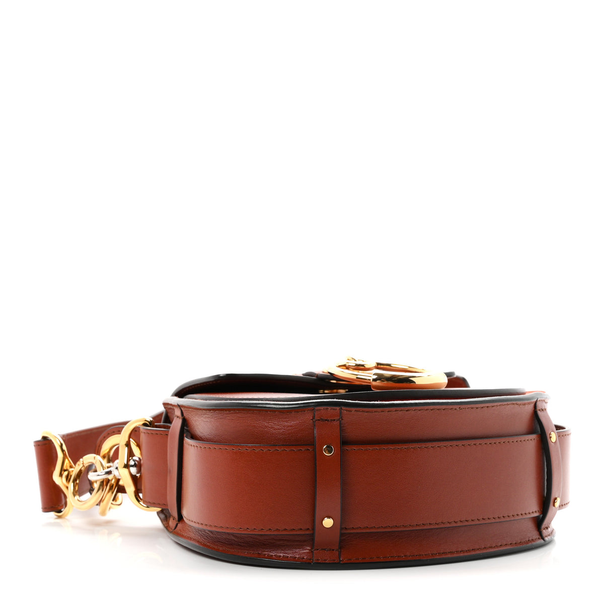 Calfskin Suede Small Tess Bag Sepia Brown