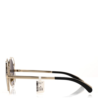 Chanel Metal Round Camellia Sunglasses 71573 Gold 3 of 8