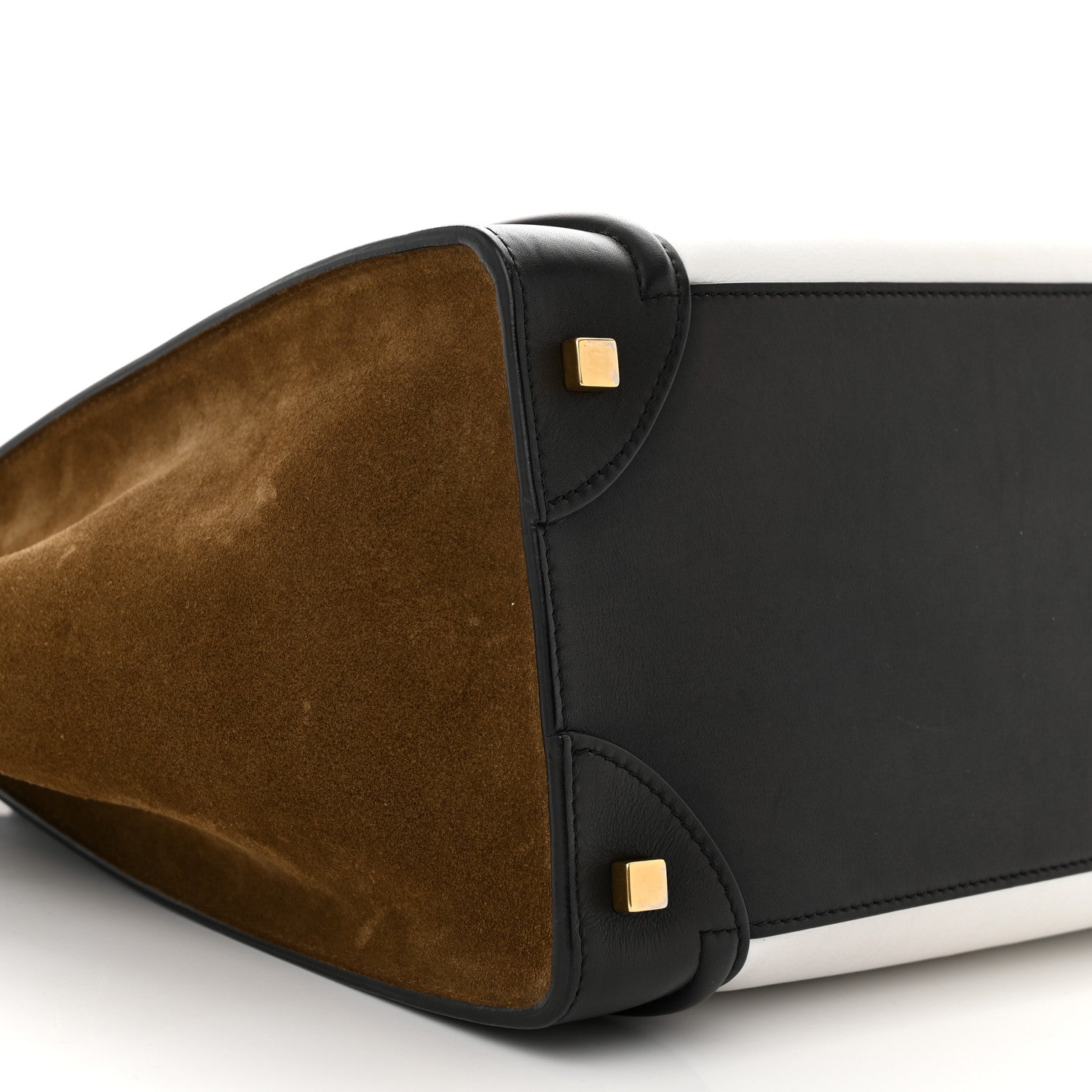 Celine Smooth Calfskin Suede Mini Tri-Color Luggage White 9 of 12