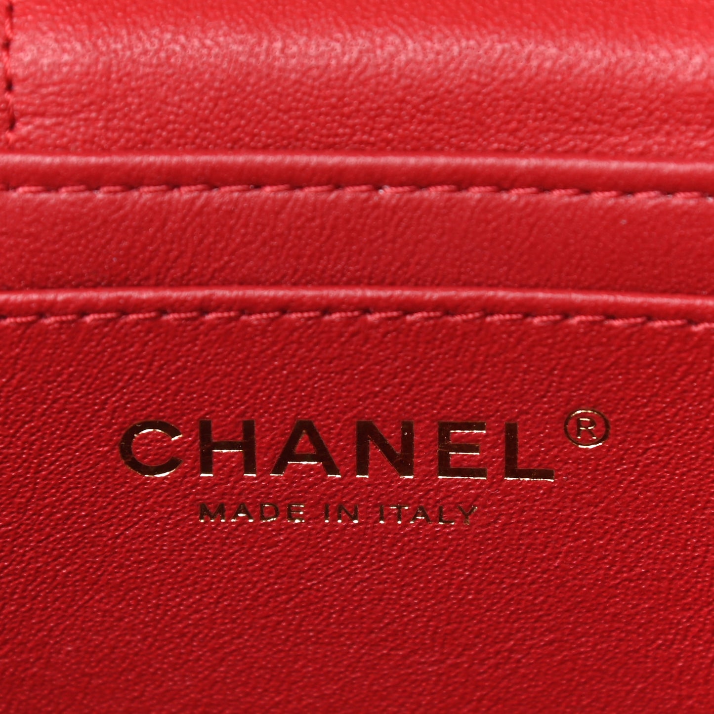 Lambskin Quilted Trendy Vanity Case Red