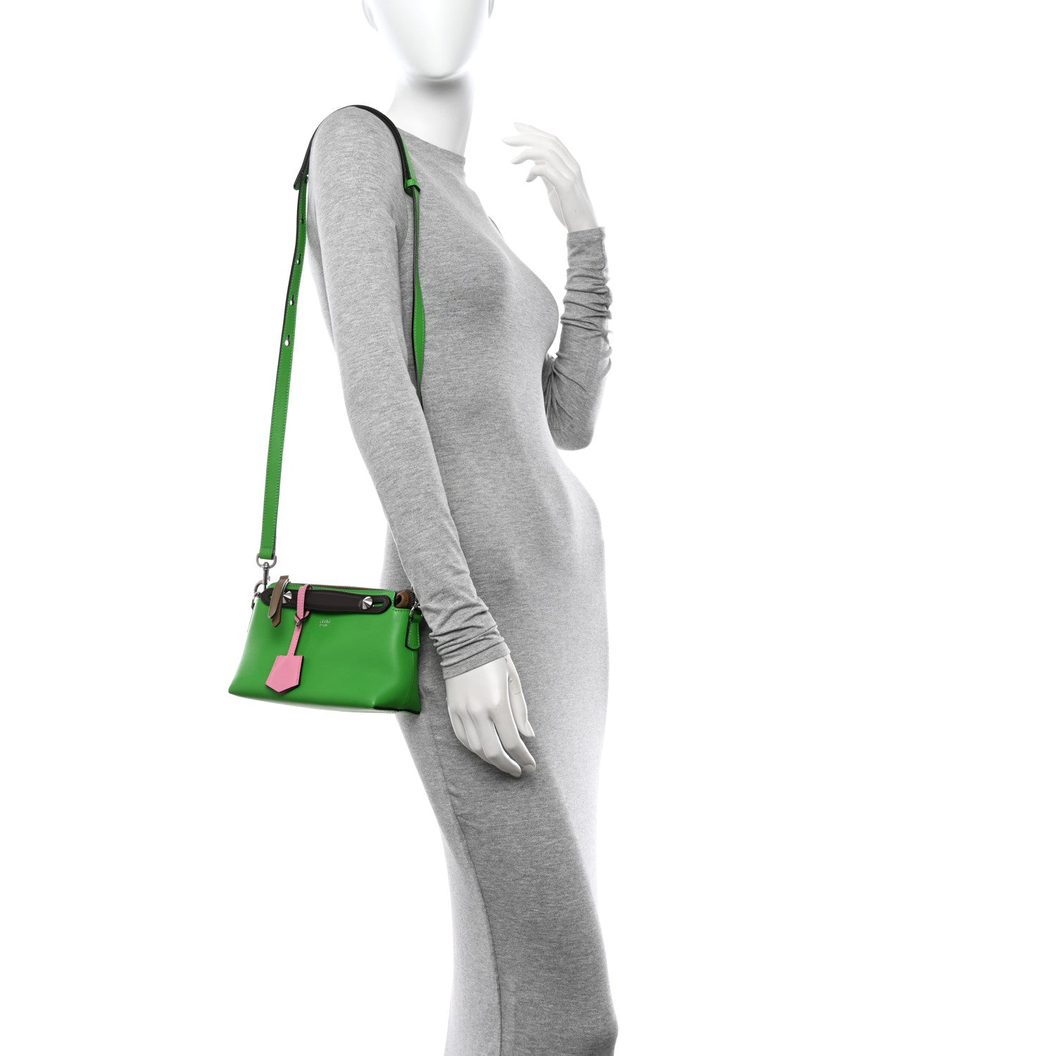 Fendi Vitello Dolce 4 Color Mini By The Way Boston Bag Tomatillo Lollypop Multicolor 2 of 10