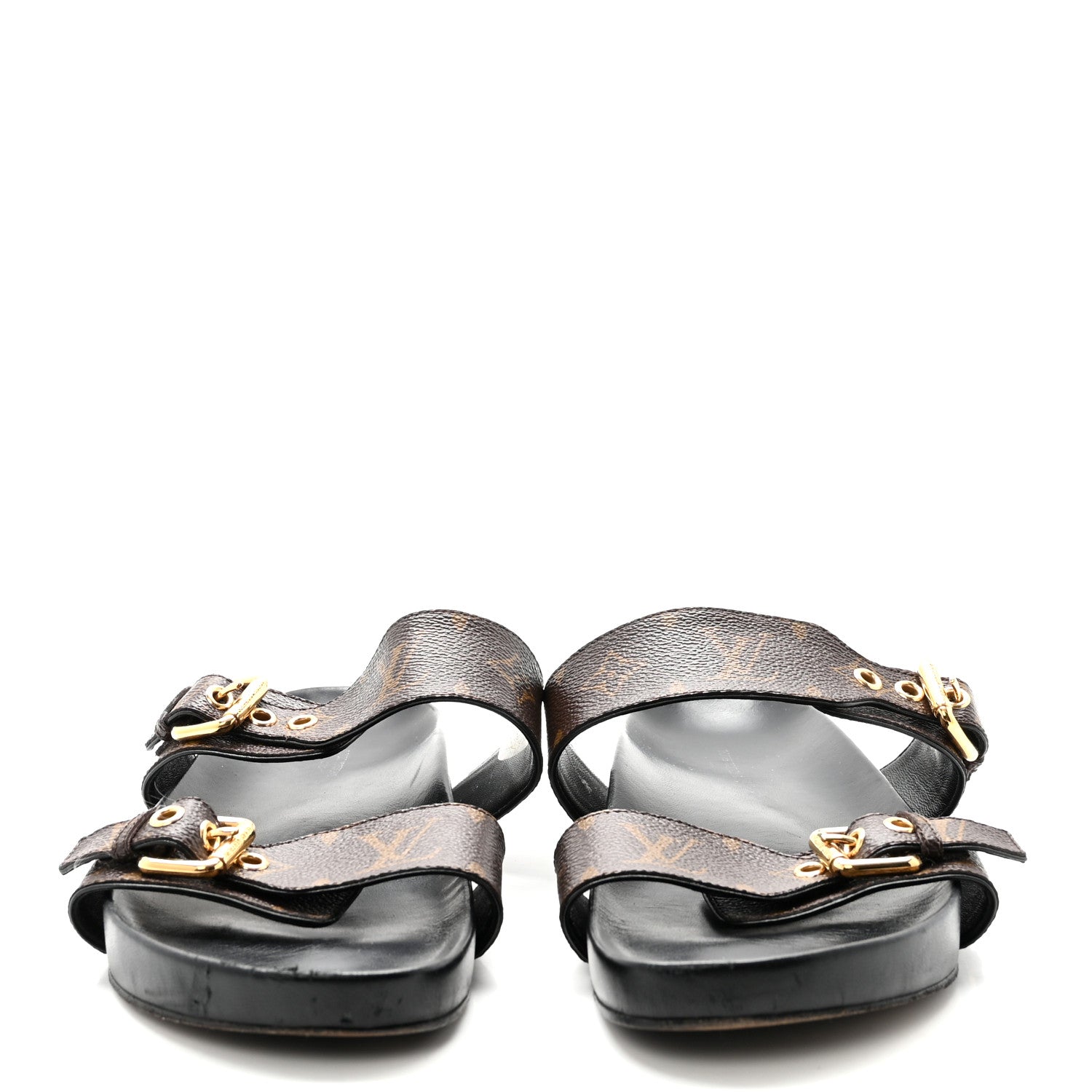 Louis Vuitton Monogram Bom Dia Mule Sandals 40 Black 3 of 8