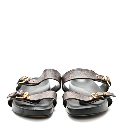 Louis Vuitton Monogram Bom Dia Mule Sandals 40 Black 3 of 8