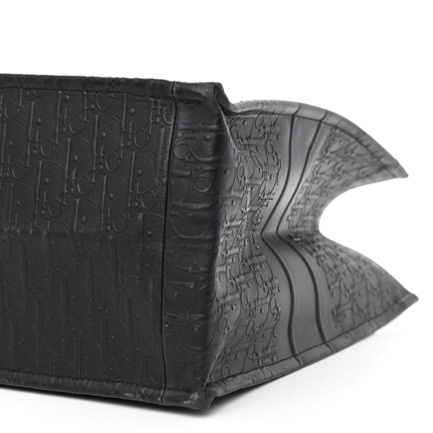 Christian Dior Oblique Calfskin Embossed Large Book Tote Black 10 of 10