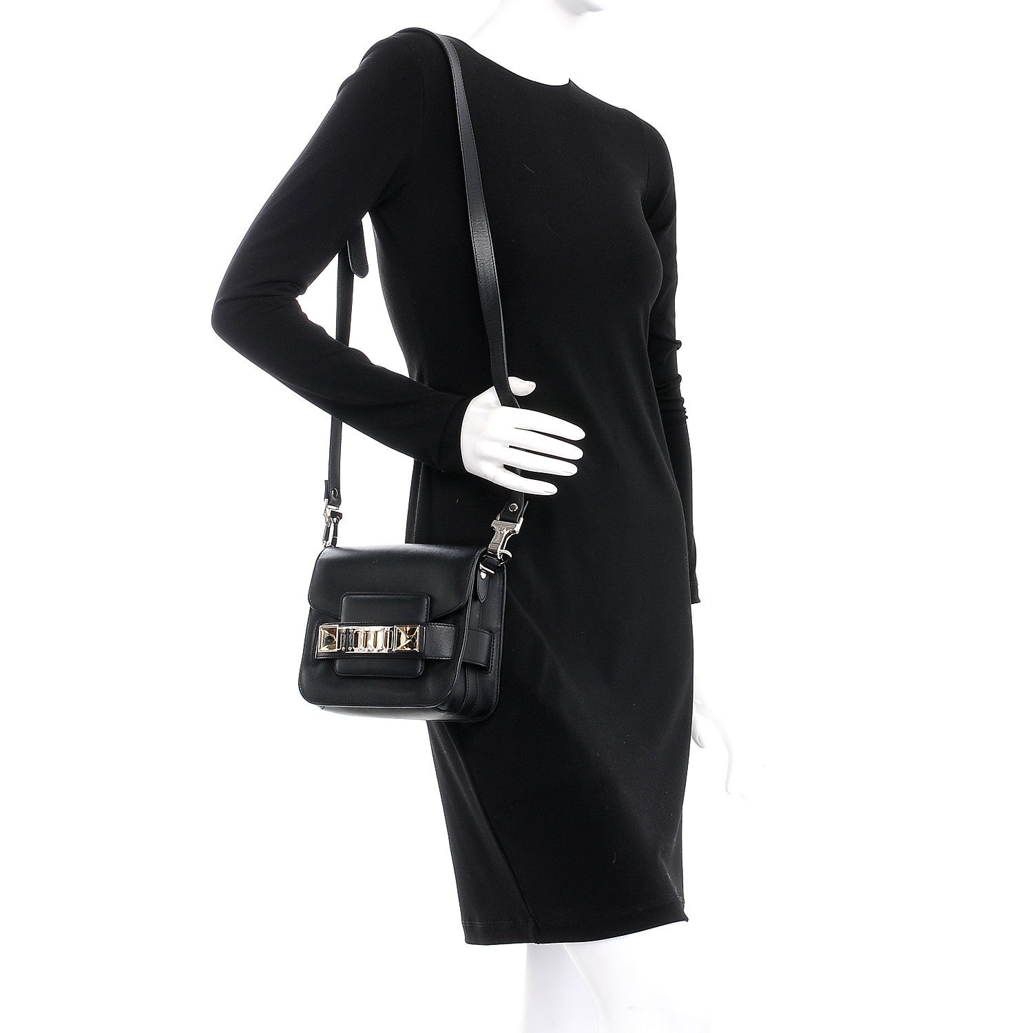 Proenza Schouler Calfskin PS11 Tiny Shoulder Bag Black 2 of 9
