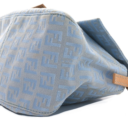 Fendi Zucchino Mini Mama Baguette Blue 9 of 9