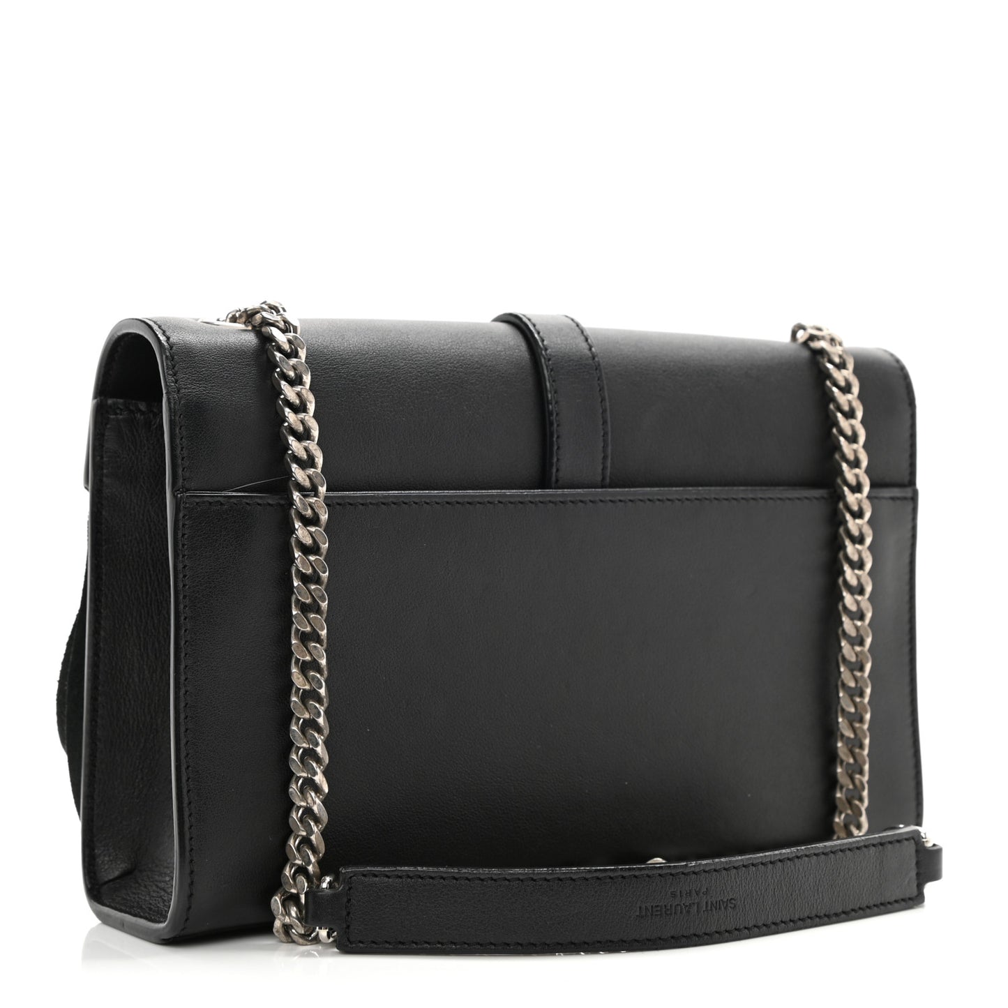 Calfskin Fringe Small Monogram Satchel Black