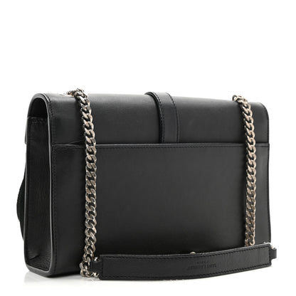 Saint Laurent Calfskin Fringe Small Monogram Satchel Black 1 of 9