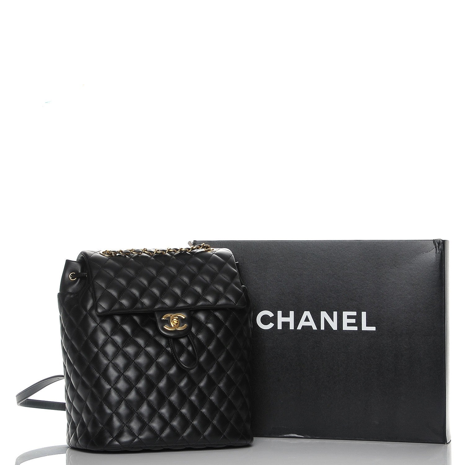Chanel Lambskin Quilted Large Urban Spirit Backpack Black 8 of 8