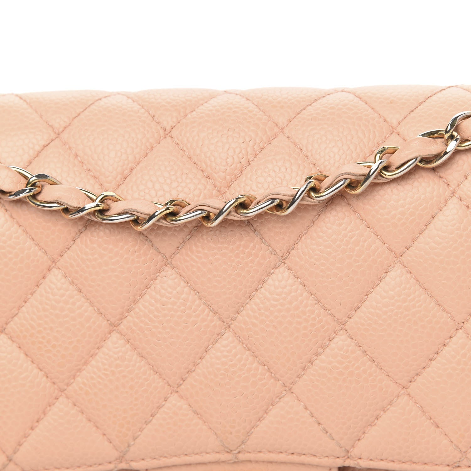 Chanel Caviar Quilted Medium Double Flap Beige 11 of 17