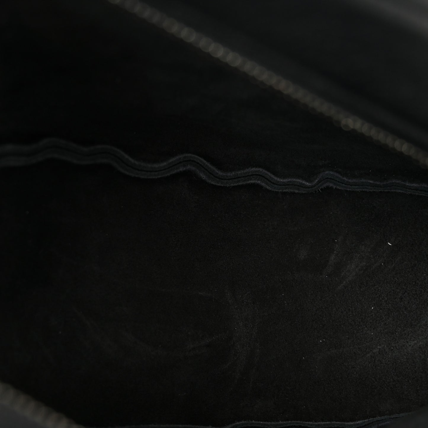 Grained Calfskin Small Slouchy Banana Bag Black