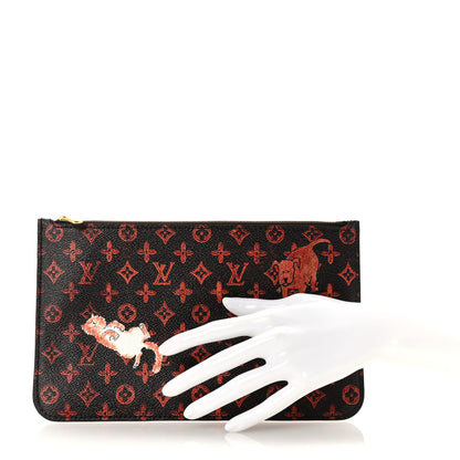 Louis Vuitton Catogram Neverfull MM GM Pochette Marron 2 of 6