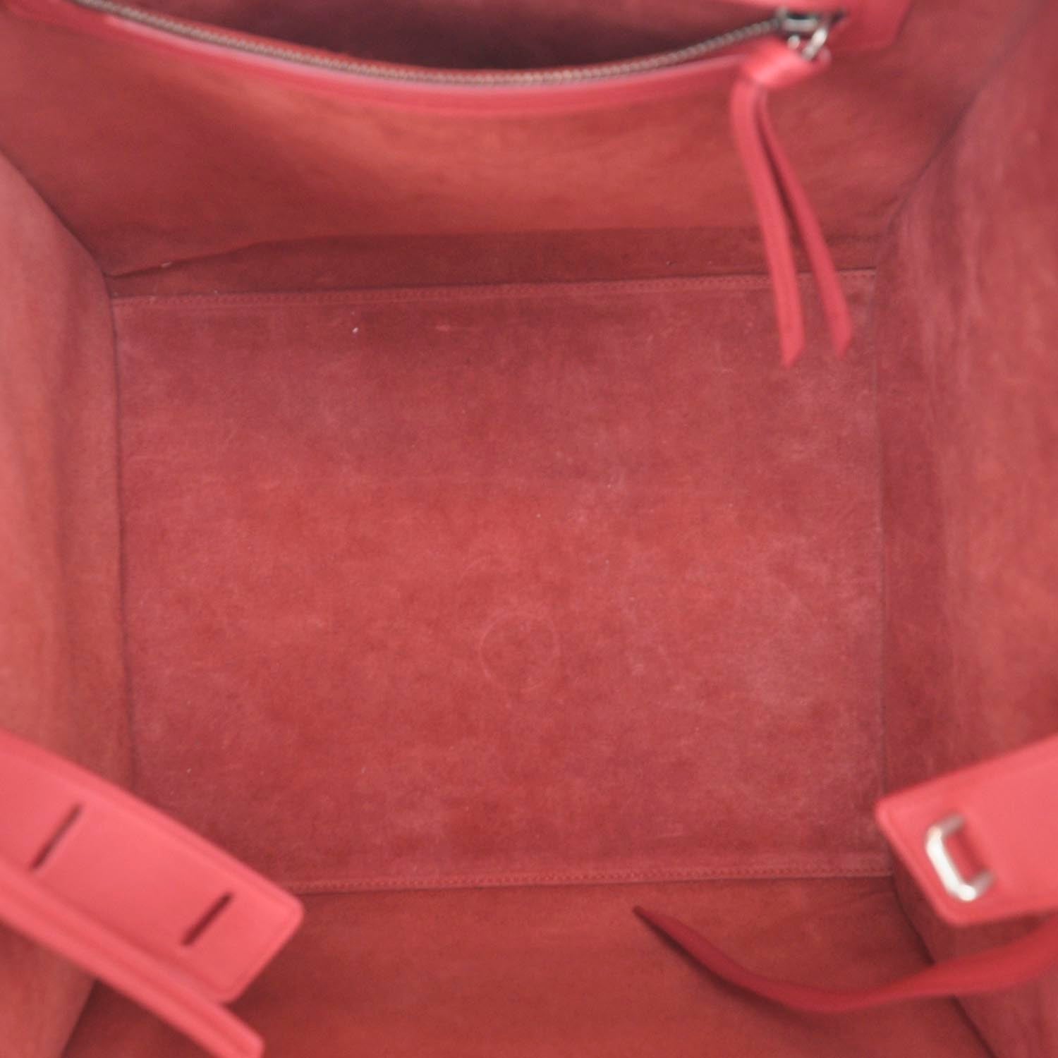 Celine Supple Calfskin Medium Phantom Luggage Vermillion 7 of 10