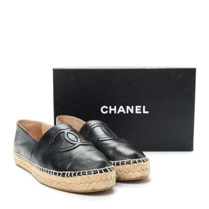 Chanel Lambskin CC Espadrilles 40 Black 11 of 11