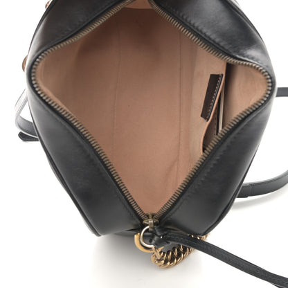 Gucci Calfskin Matelasse Small GG Marmont Chain Shoulder Bag Black 5 of 12