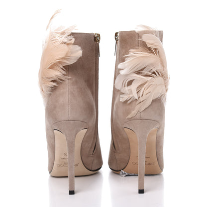 Jimmy Choo Suede Tanya 100 Ankle Boots 37.5 Ballet 5 of 9