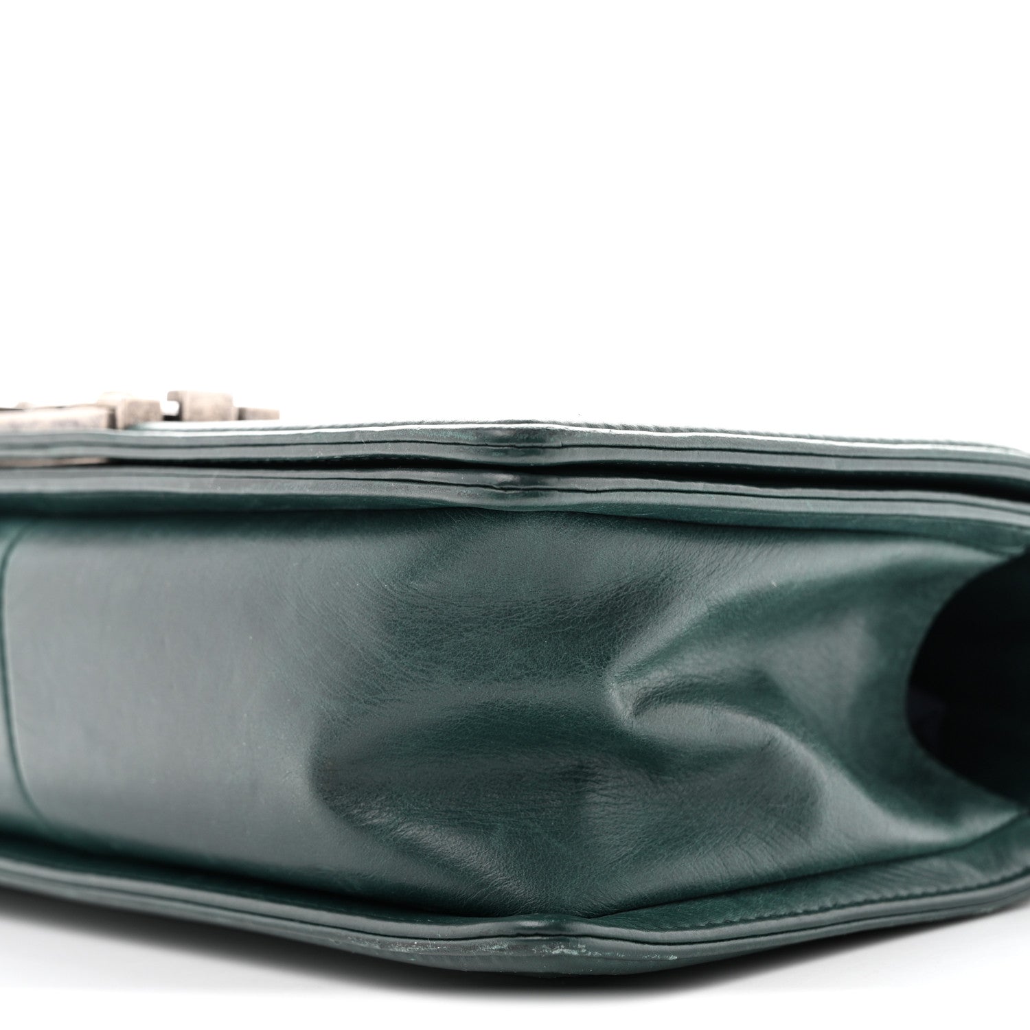 Chanel Calfskin Double Stitch Medium Boy Flap Green 9 of 11