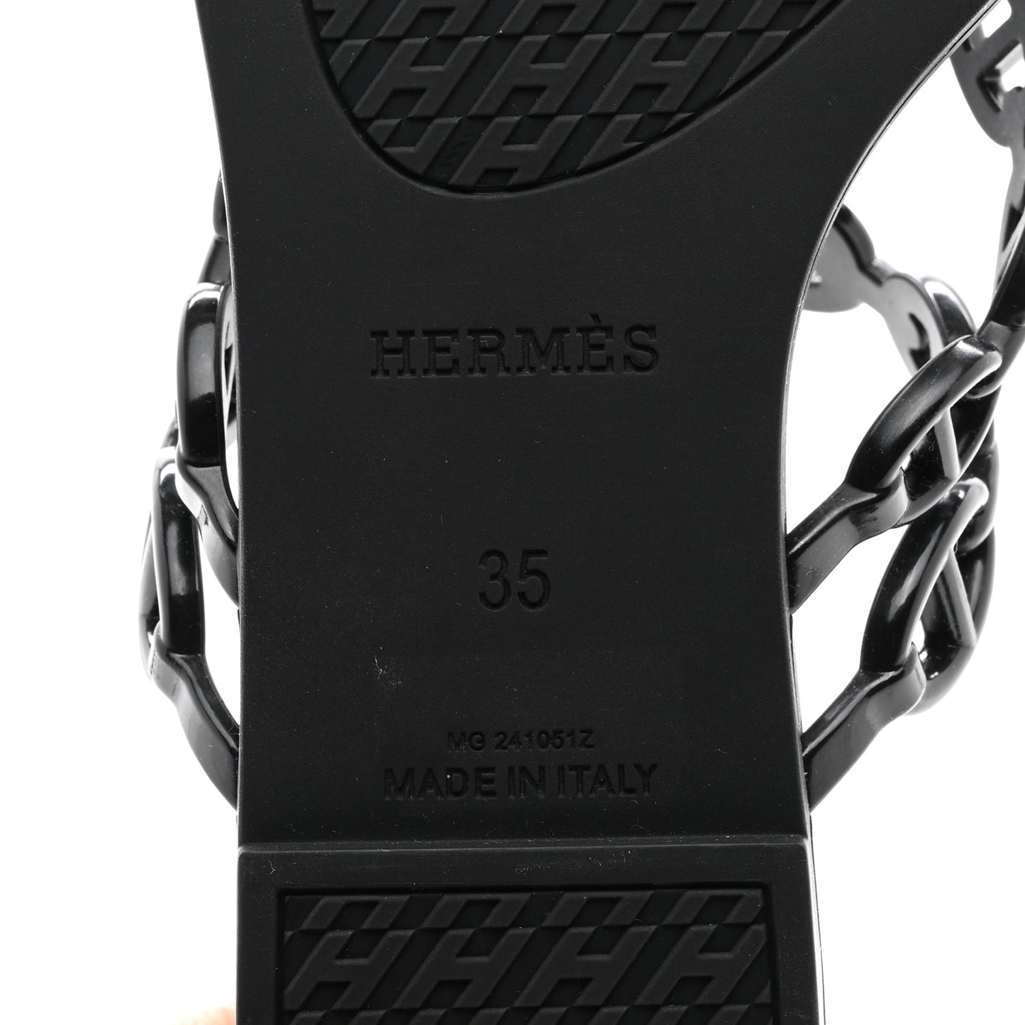 Rubber Chaine d'Ancre Island Sandals 35 Black