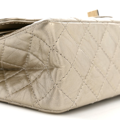 Chanel Metallic Aged Calfskin Quilted 2.55 Reissue 225 Flap Pale Gold 8 of 10