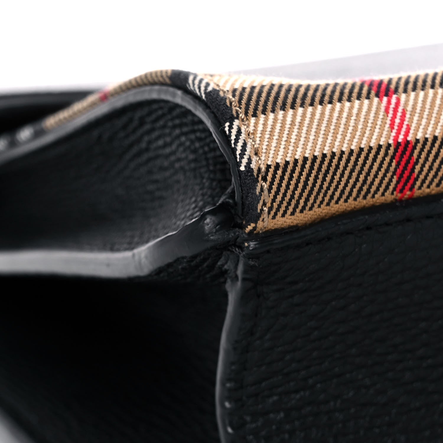 Burberry Derby Calfskin Vintage Check Small Macken Crossbody Bag Black 10 of 15