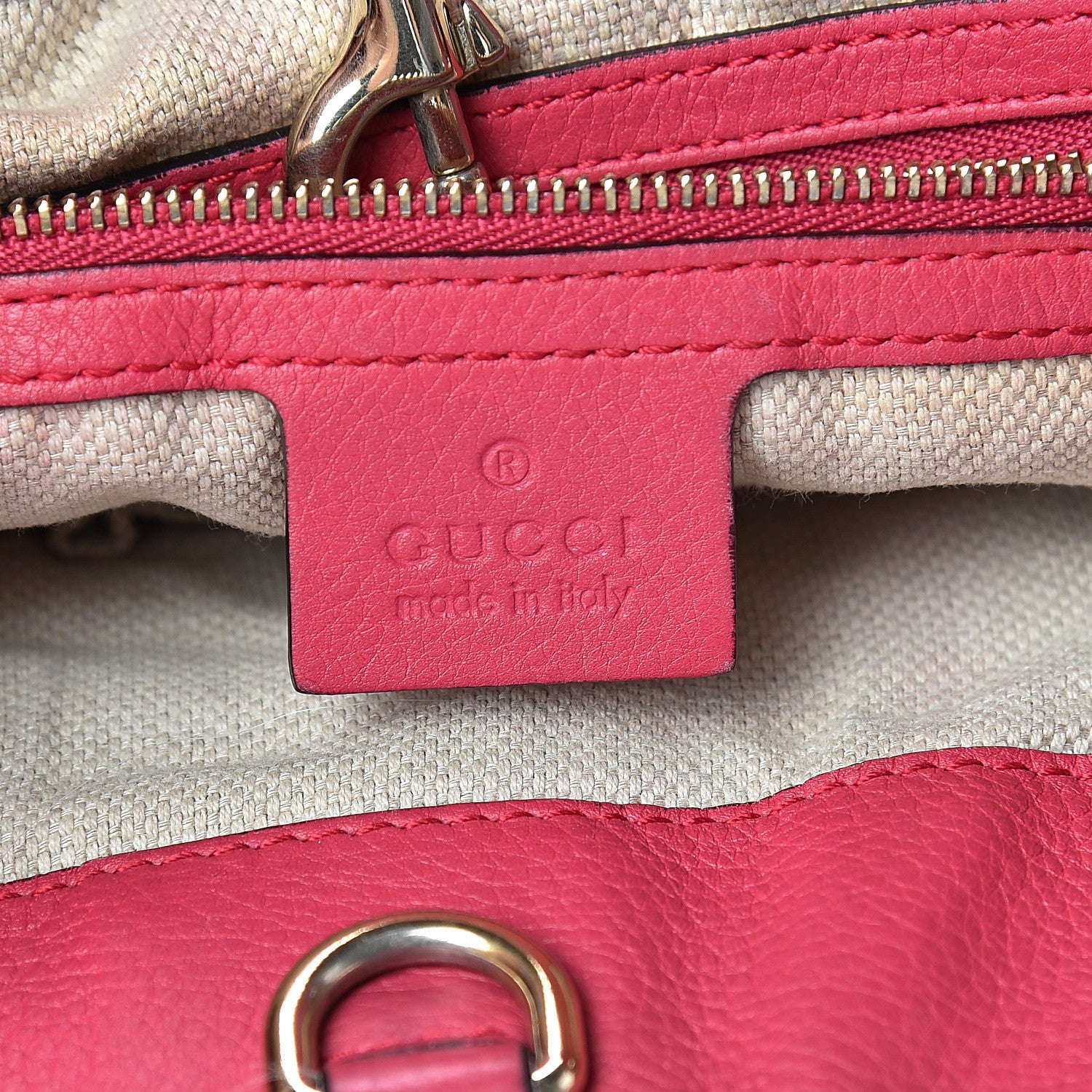 Gucci Pebbled Calfskin Medium Soho Chain Shoulder Bag Pink 5 of 23