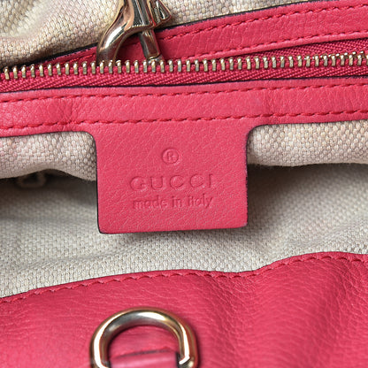 Gucci Pebbled Calfskin Medium Soho Chain Shoulder Bag Pink 5 of 23