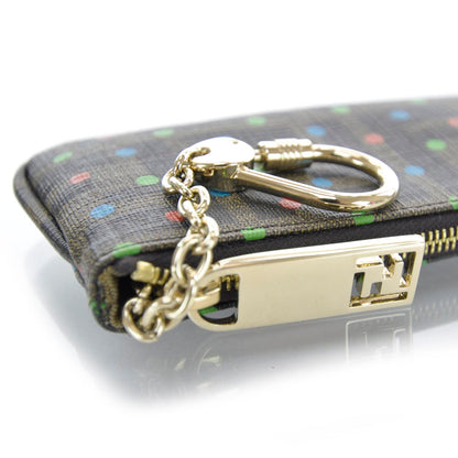 Fendi Zucca Spalmati Polka Dot Coin Pouch Key Case Tobacco Multicolor 3 of 7