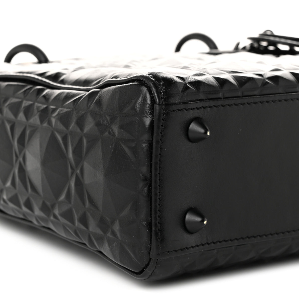 Calfskin Cannage Diamond Small My ABCDior Lady Dior Black