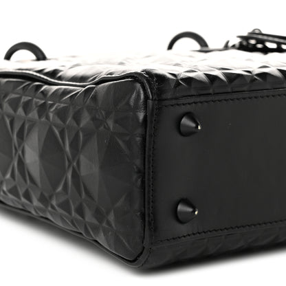 Christian Dior Calfskin Cannage Diamond Small My ABCDior Lady Dior Black 9 of 10