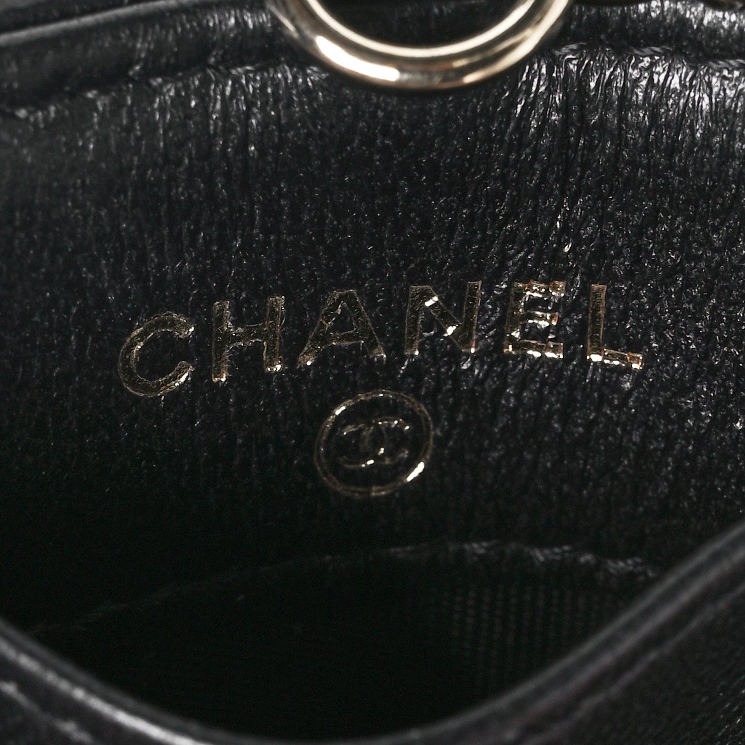 Chanel Lambskin Quilted Card Holder On Chain Black 6 of 12