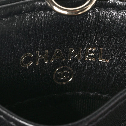 Chanel Lambskin Quilted Card Holder On Chain Black 6 of 12