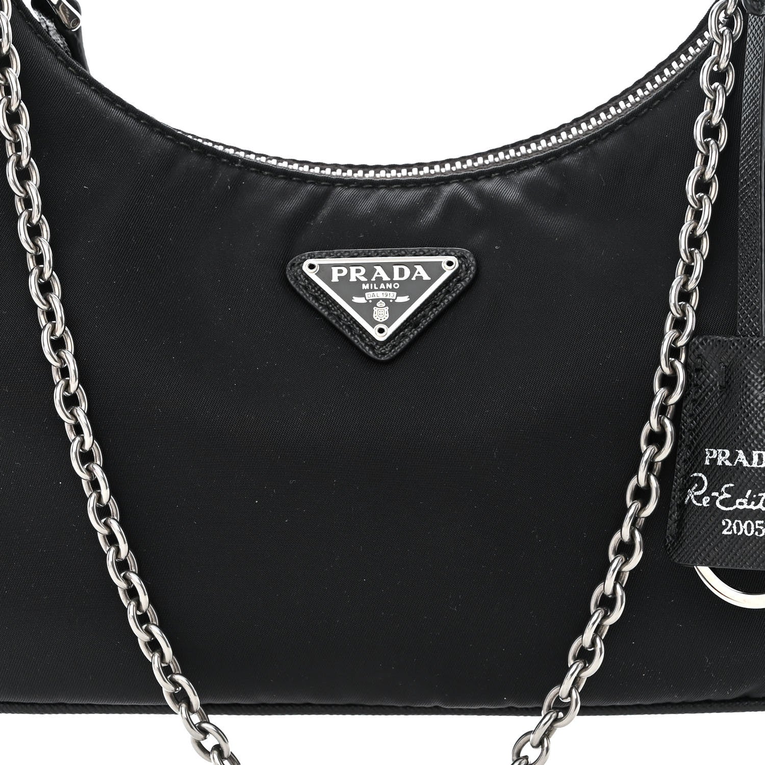 Prada Nylon Re-Edition 2005 Shoulder Bag Black 10 of 12