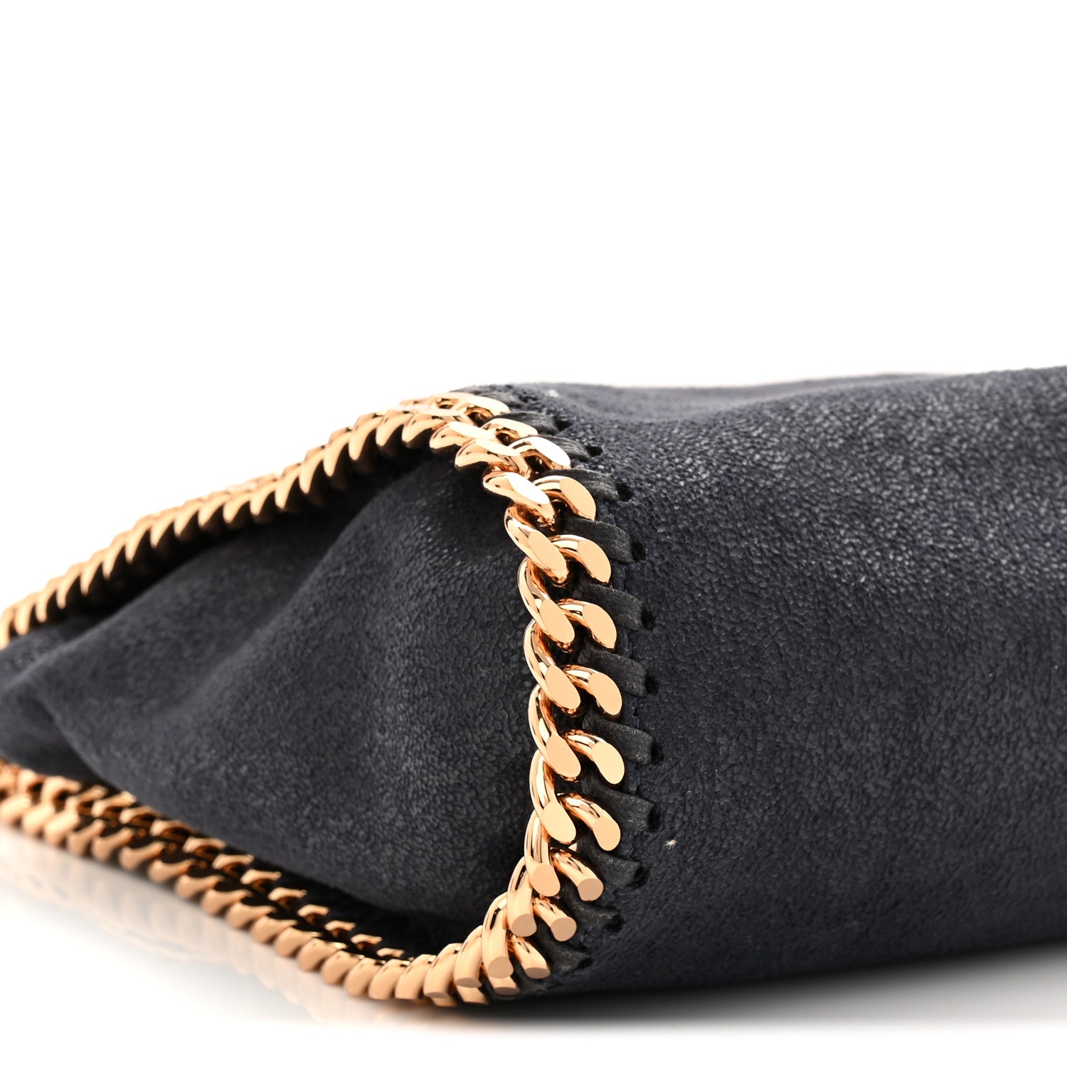 Stella McCartney Shaggy Deer Mini Falabella Fold Over Tote Navy 9 of 10